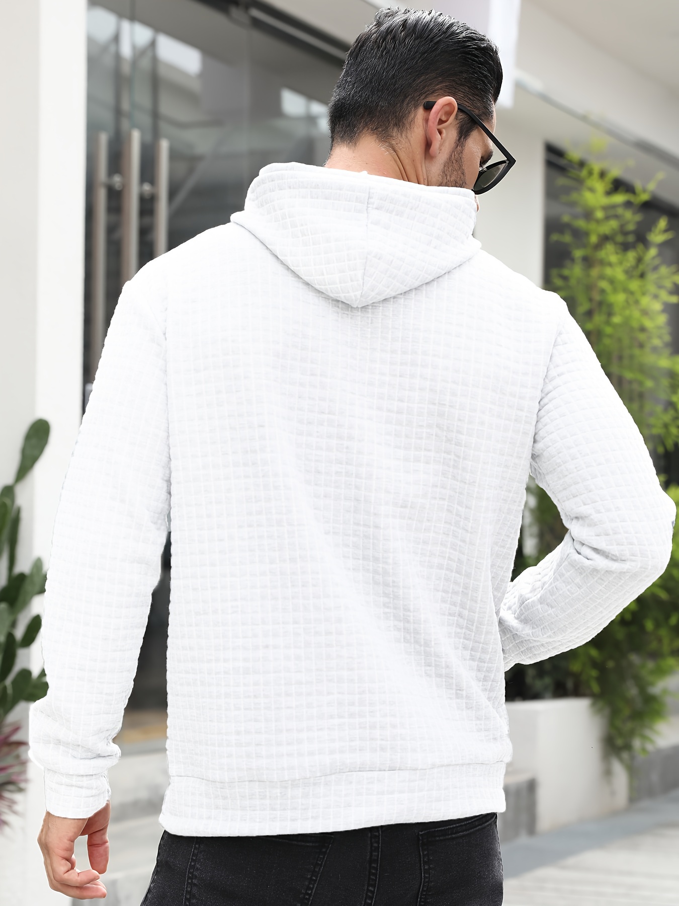 White hoodie outfit online mens