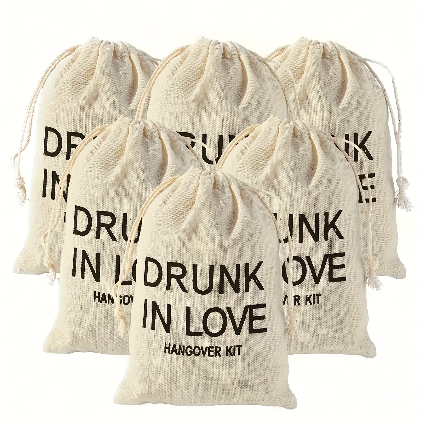 Hangover Kit Burlap Bags With Drawstring Emergency Survival - Temu