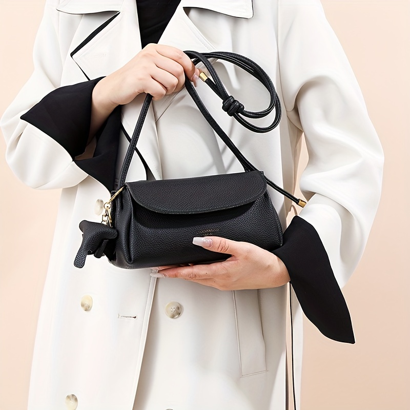 New Mini Black Flap Simple Women's Crossbody Bag