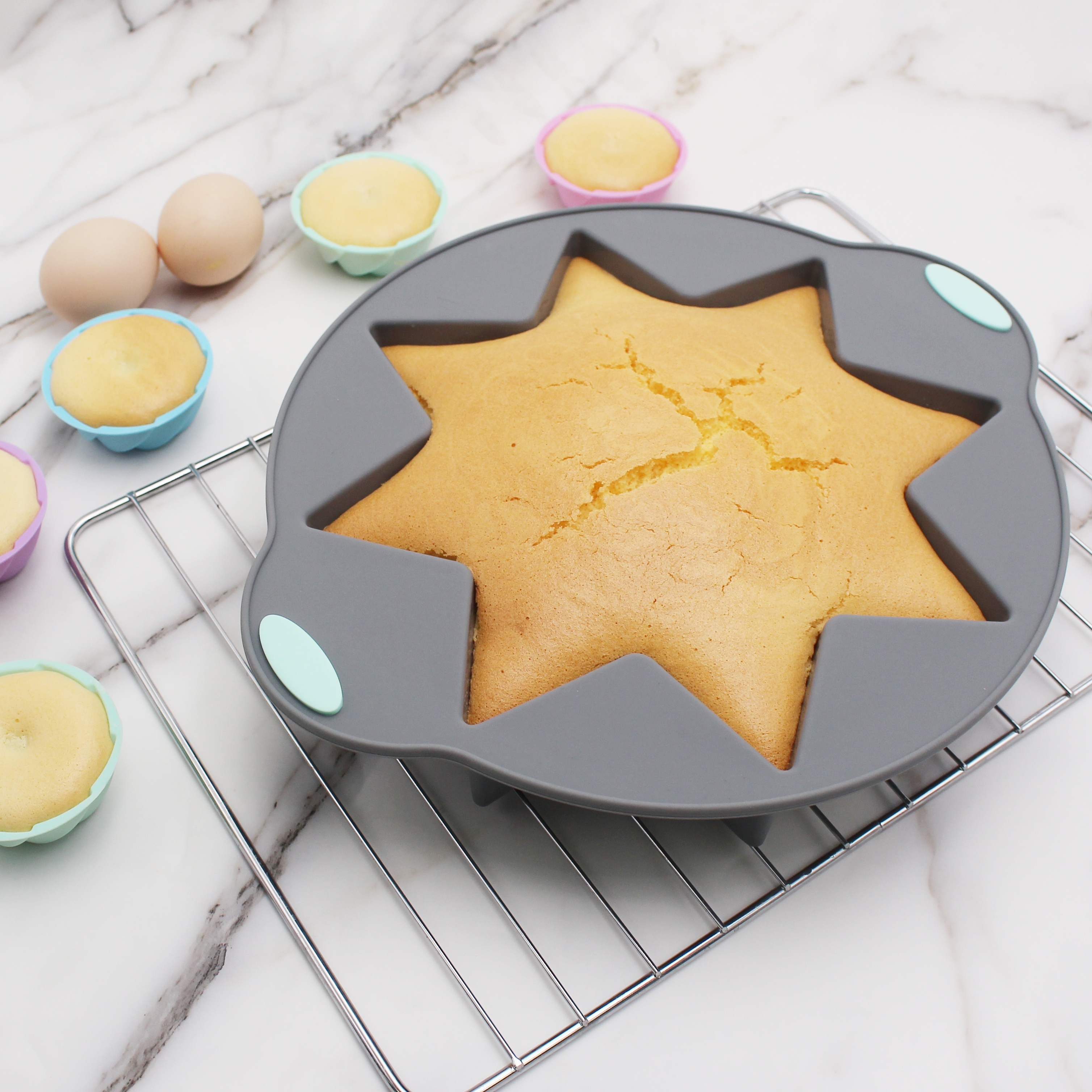 Silicone Snowflake Molds Cake Pans Cookie Trays Handmade - Temu