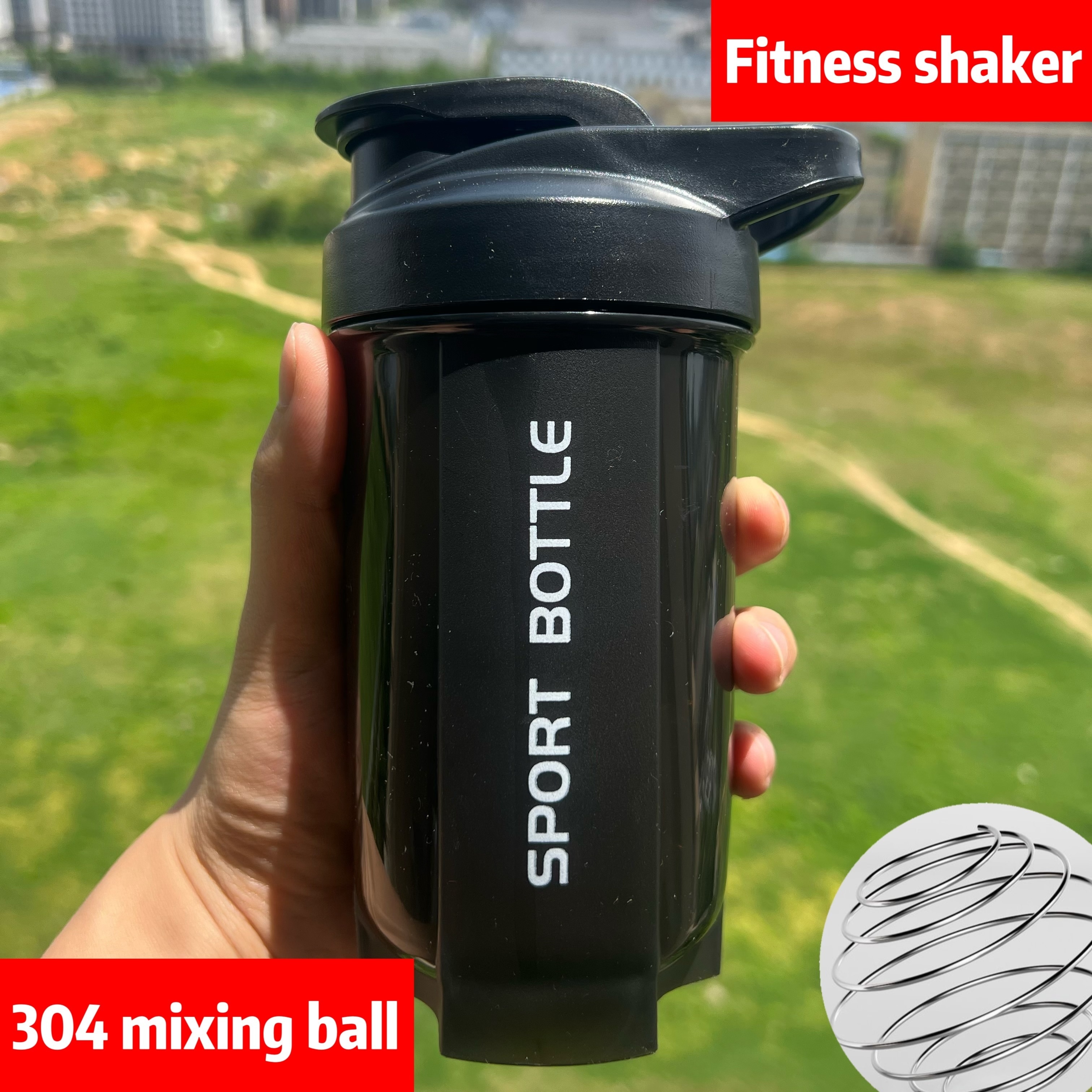 Portable Protein Shaker Cup With Dual Scale For Sports And Fitness