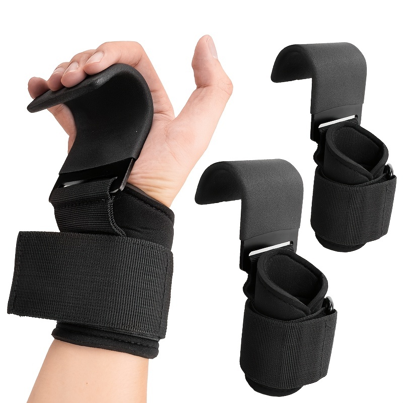 Weight Lifting Hooks Hand Grip Support Wrist Straps Men - Temu Israel