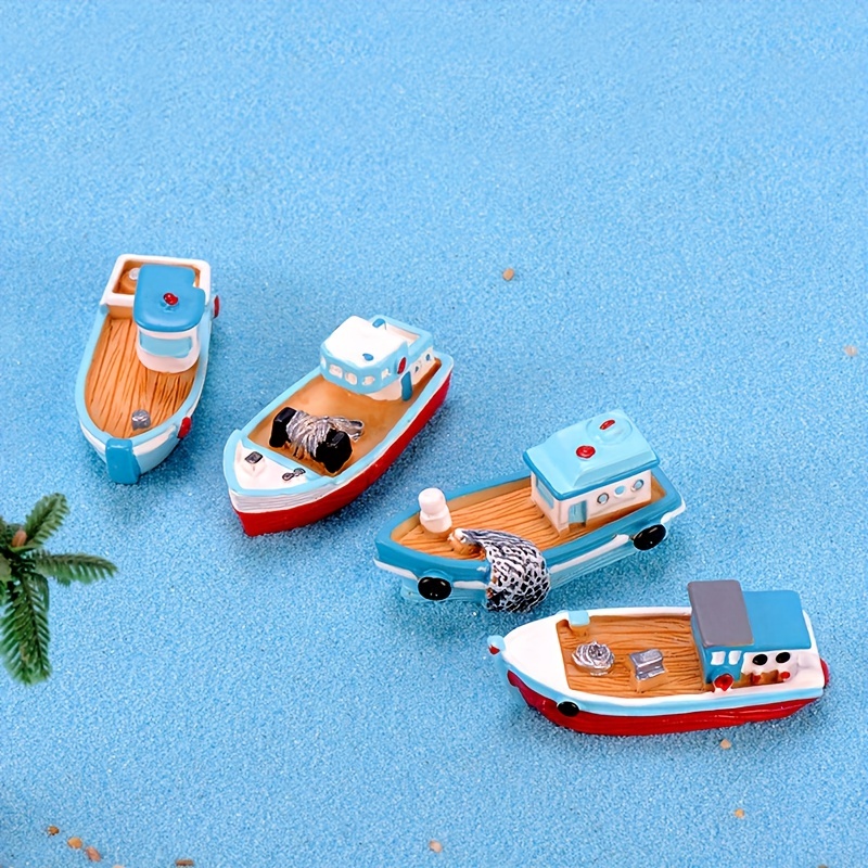 Miniature Dollhouse Boat Mini Fishing Boat Model - Temu Mexico