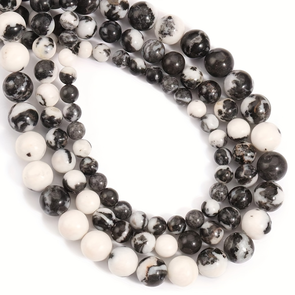 60/46/36 Pezzi 6/8/10mm Pietra Naturale Di Giada Nera E Bianca Zebra Perline  Sfuse Per Braccialetti Fai-da-te Collana Orecchini Realizzazione Di  Gioielli Perline Di Cristallo Curativo Accessori Per Gioielli - Temu Italy