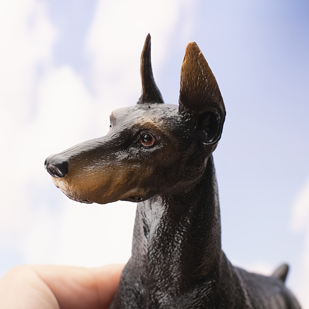 1pc Simulation Doberman Pinscher Animal Model Posture Standing