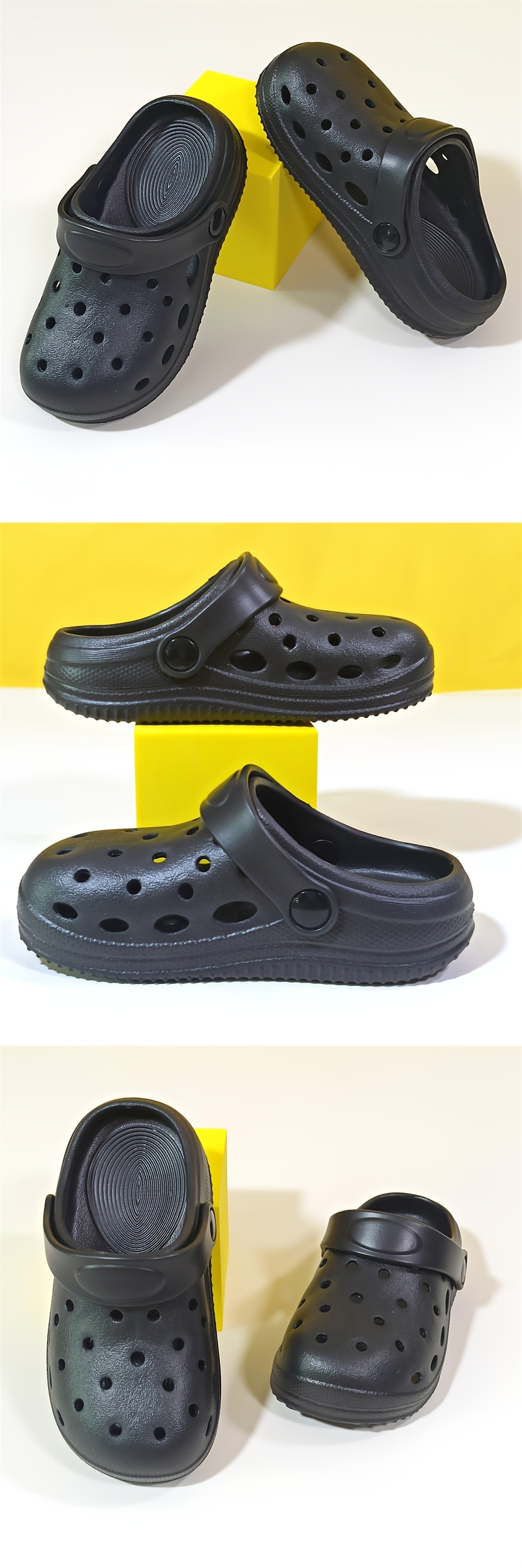 Boys' All-Season Soft EVA Clog Slippers - Slip- Arch & Breathable Round-Toe Design, Lightweight Indoor/ Shoes with Cushioned Insole, Multi-Color Options (, , White, Black, Navy, Brown) for Home, Play & Casual Attire - Ideal for Kids' Casual & Formal Events