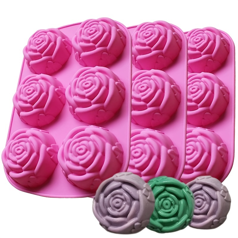 1pc Rose Flower Silicone Mold, DIY Wedding Cupcake Cake Silicone
