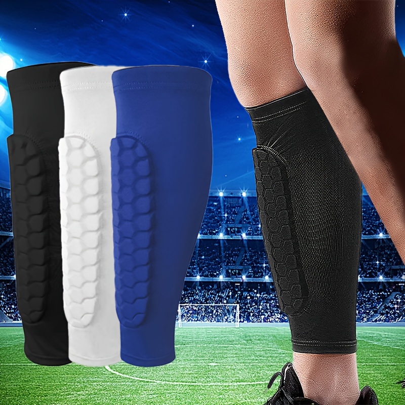 Protège-tibias de football avec coussinets, manchon de compression