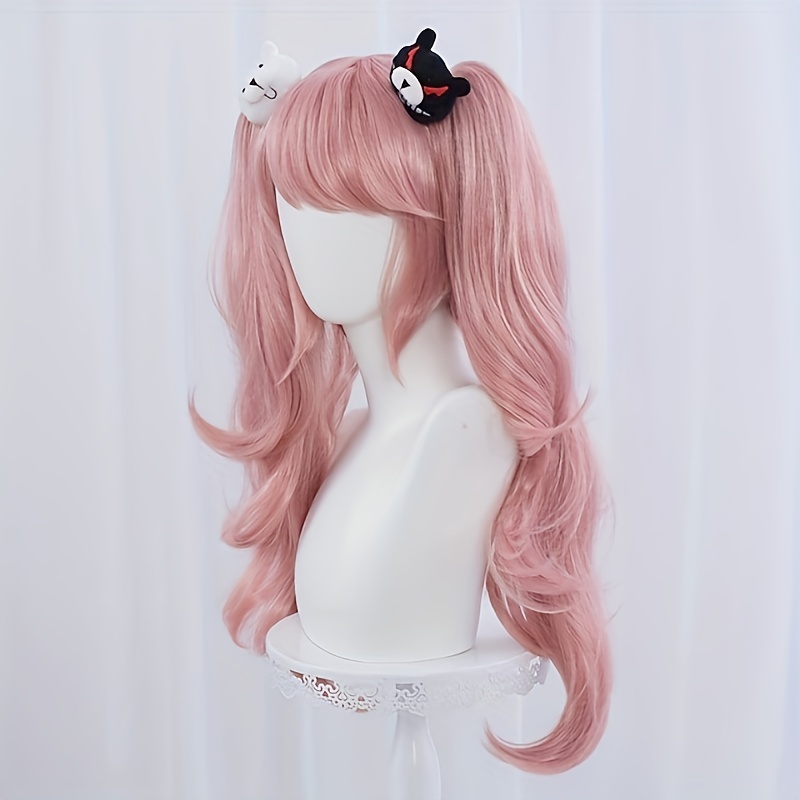 Ccutoo-Perruque Cosplay Double Queue de Cheval Bleue, Cheveux Synthétiques  Droites, Bonnet Ultraviolette, Degré de Chaleur d'Halloween, Coccinelle -  AliExpress