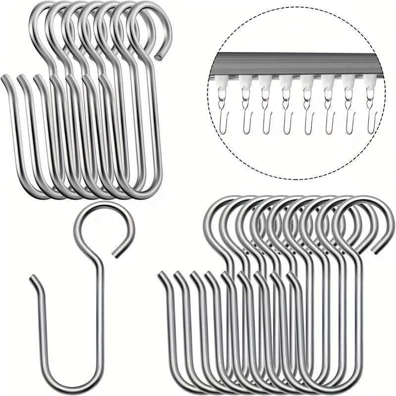 Stainless Steel Curtain Track Hooks Optional Pulley - Temu Canada