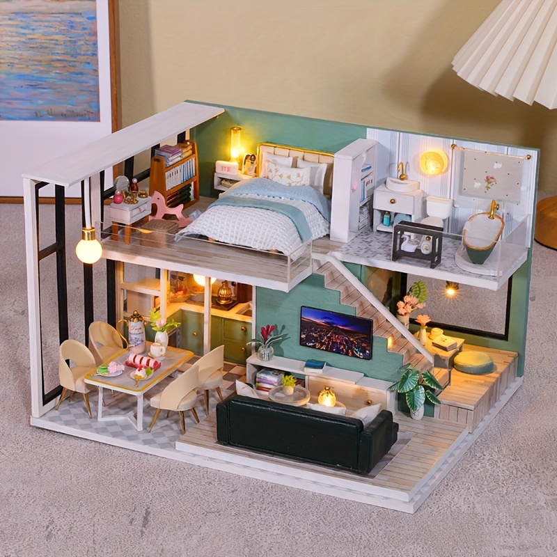 Miniature Toy Model Fishing Net Fishing Rod Set Doll House - Temu
