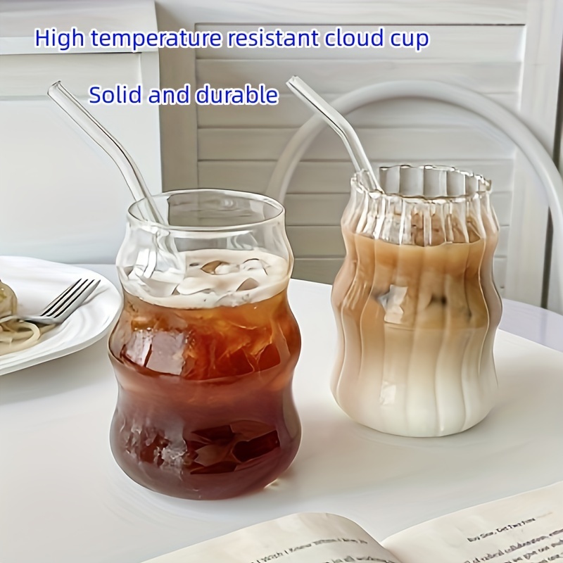 Glass Cups With Lids And Straws, Iced Coffee Cups, High