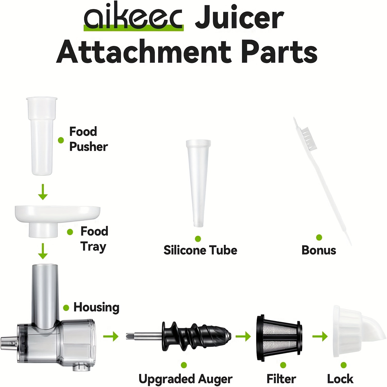 Crusher Juicer Accessories Juicer Accessories Are Compatible With All  Kitchenaid Desktop Mixers And Meishanya  Sm-50bc/sm-50r/sm-50tq/sm-50bl/sm-50bk Desktop Mixers, Black - Temu