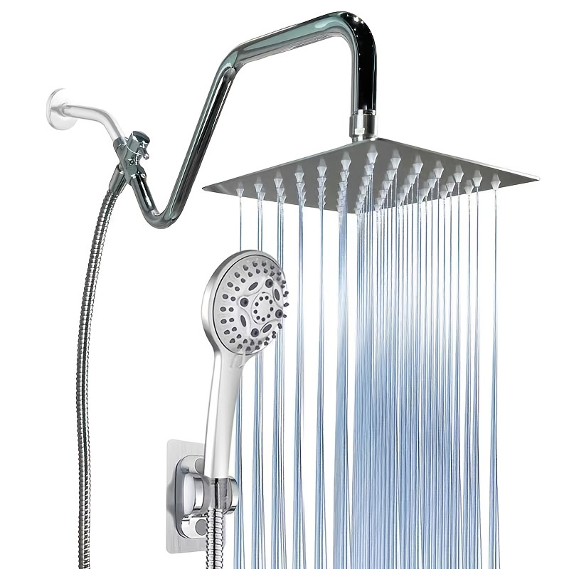 Sistema de ducha dorado cepillado para baño, mezclador de lluvia de lujo,  conjunto combinado de ducha montado en la pared, sistema de cabezal de  ducha