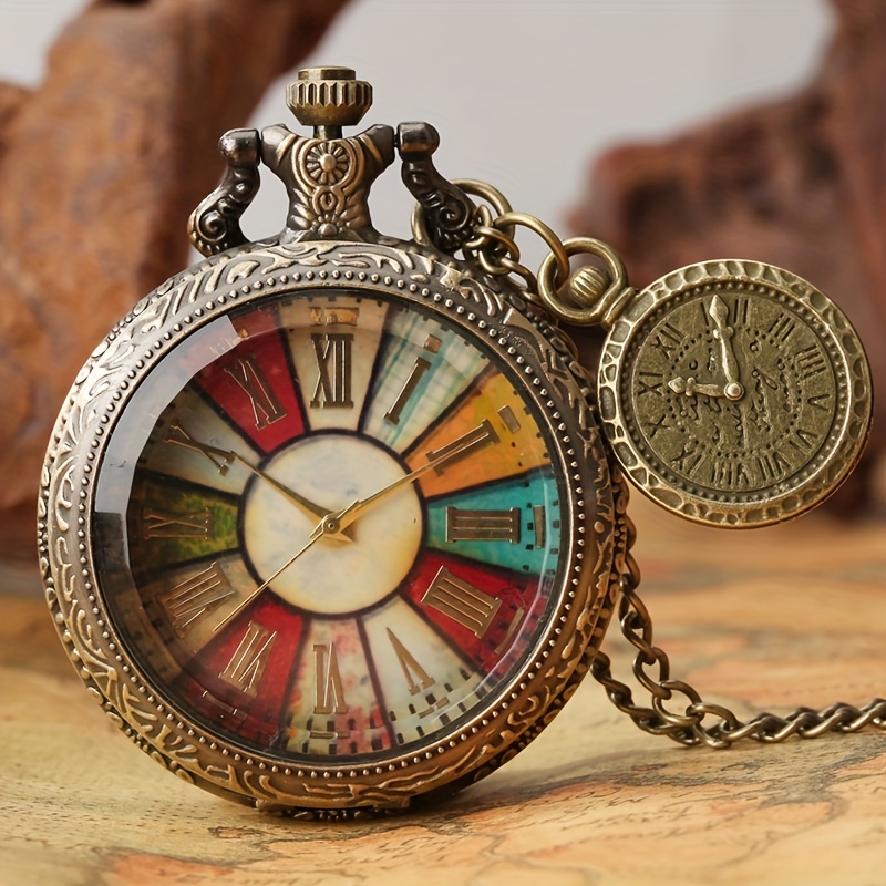 Antique Pocket Watch Necklace Gift for Men and Women