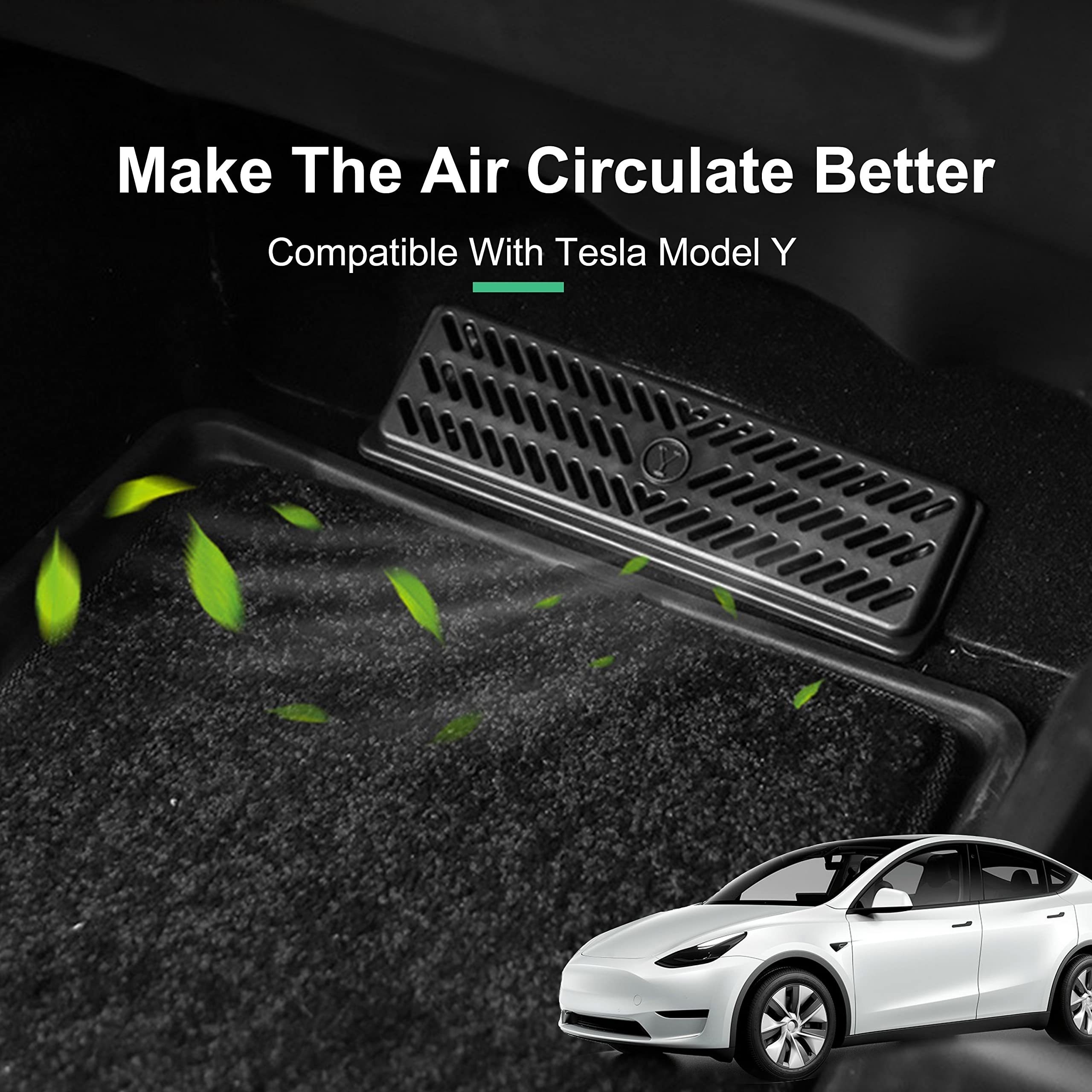 Couvercle De Protection De Sortie D'air Sous Le Siège De Voiture, 2 Pièces,  Pour Tesla Modèle 3 Y, Protecteur De Grille De Ventilation De Climatiseur