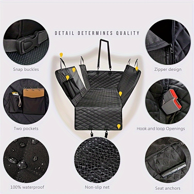 Keep Your Car Clean & Safe: Waterproof Pet Car Seat Cover With Mesh Window  - Temu Latvia