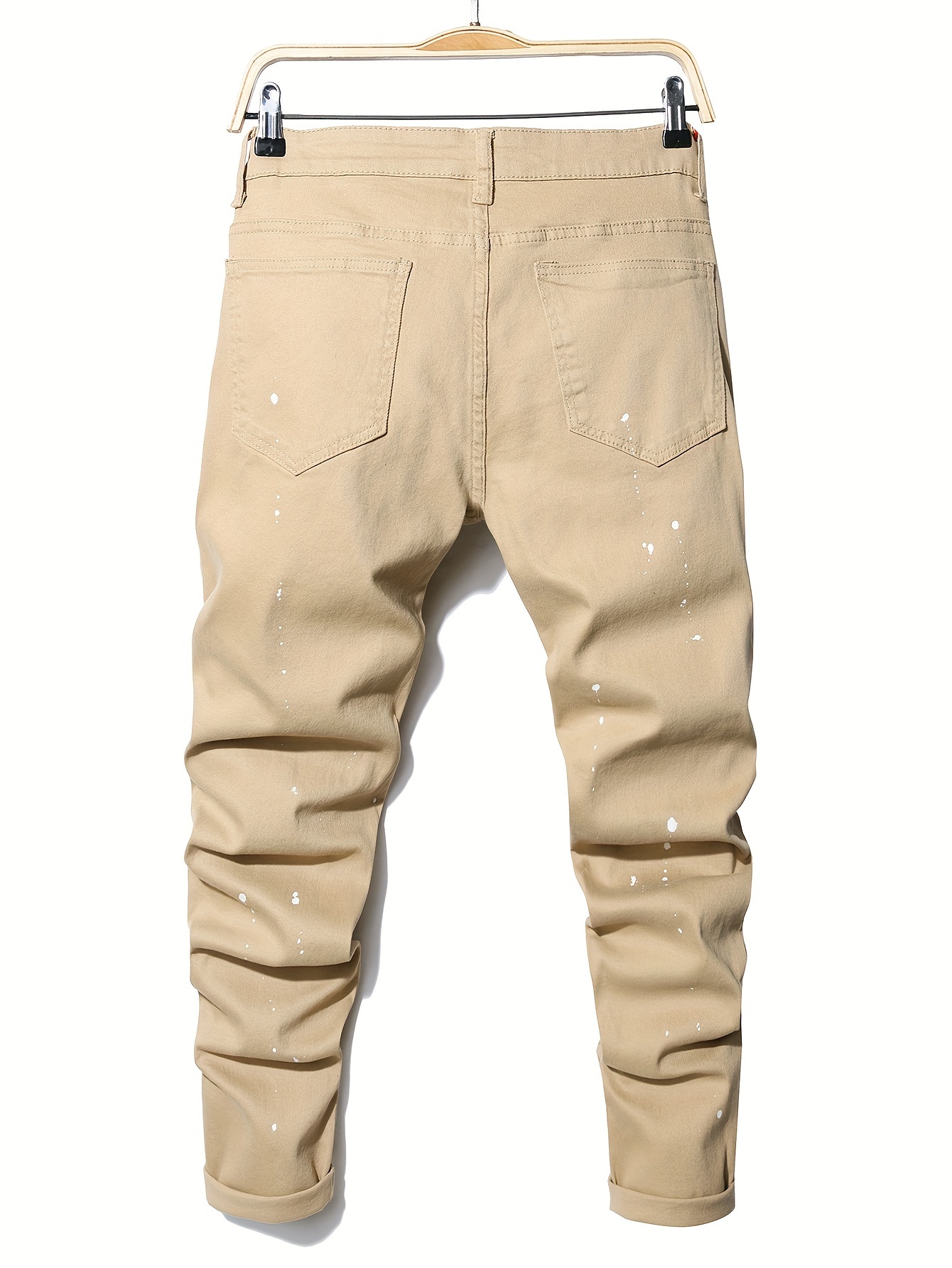 Khaki biker deals jeans mens