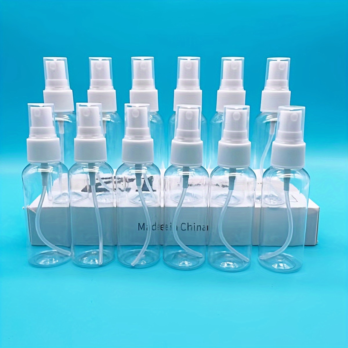

12pcs Small Fine Mist Spray Bottles Empty Refillable Makeup Sample Containers Perfume Atomizer Portable For Travel, 30/50/60/100ml