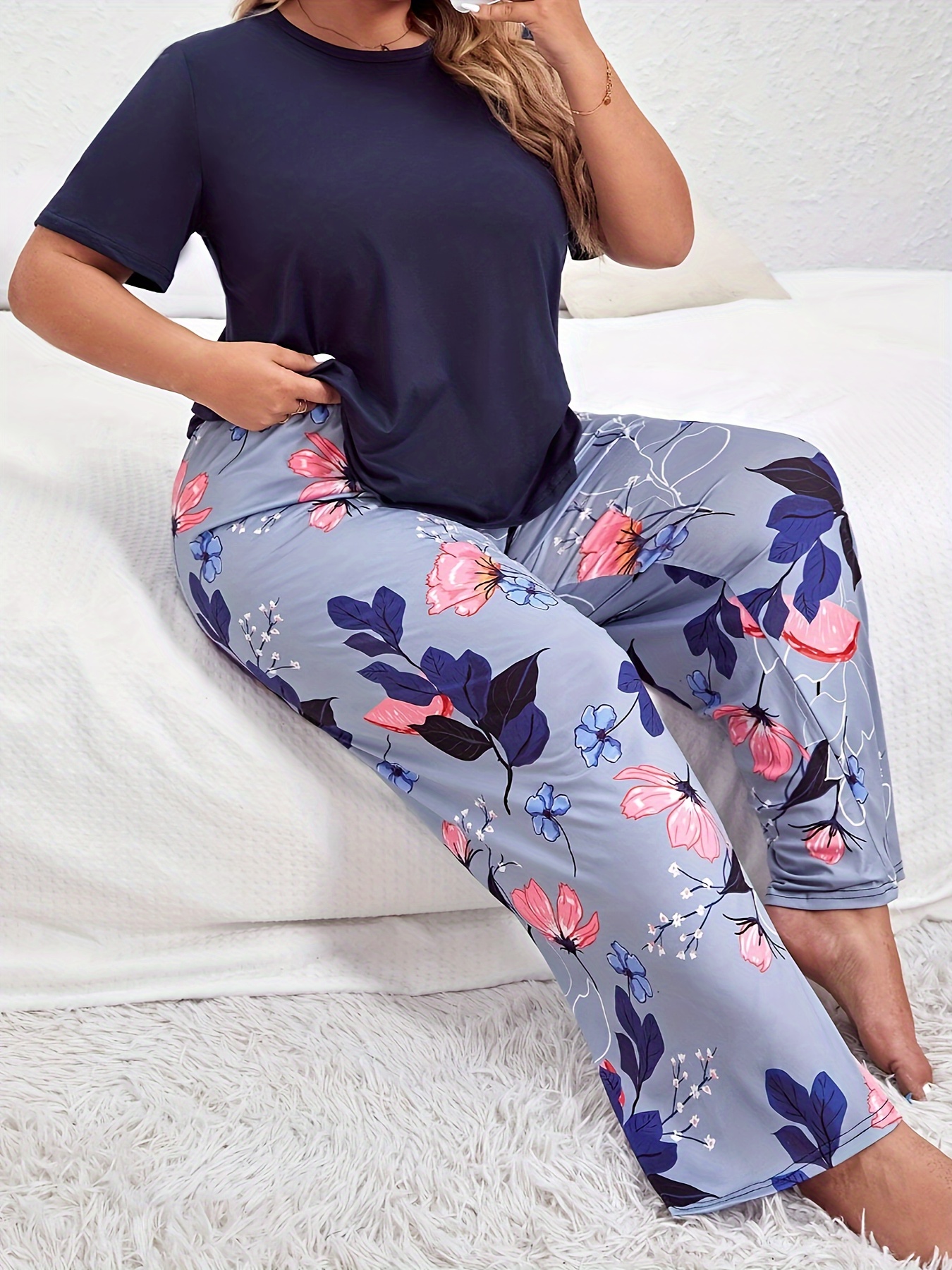 Nexus by Lifestyle Plus Size Women Printed Lounge Pants