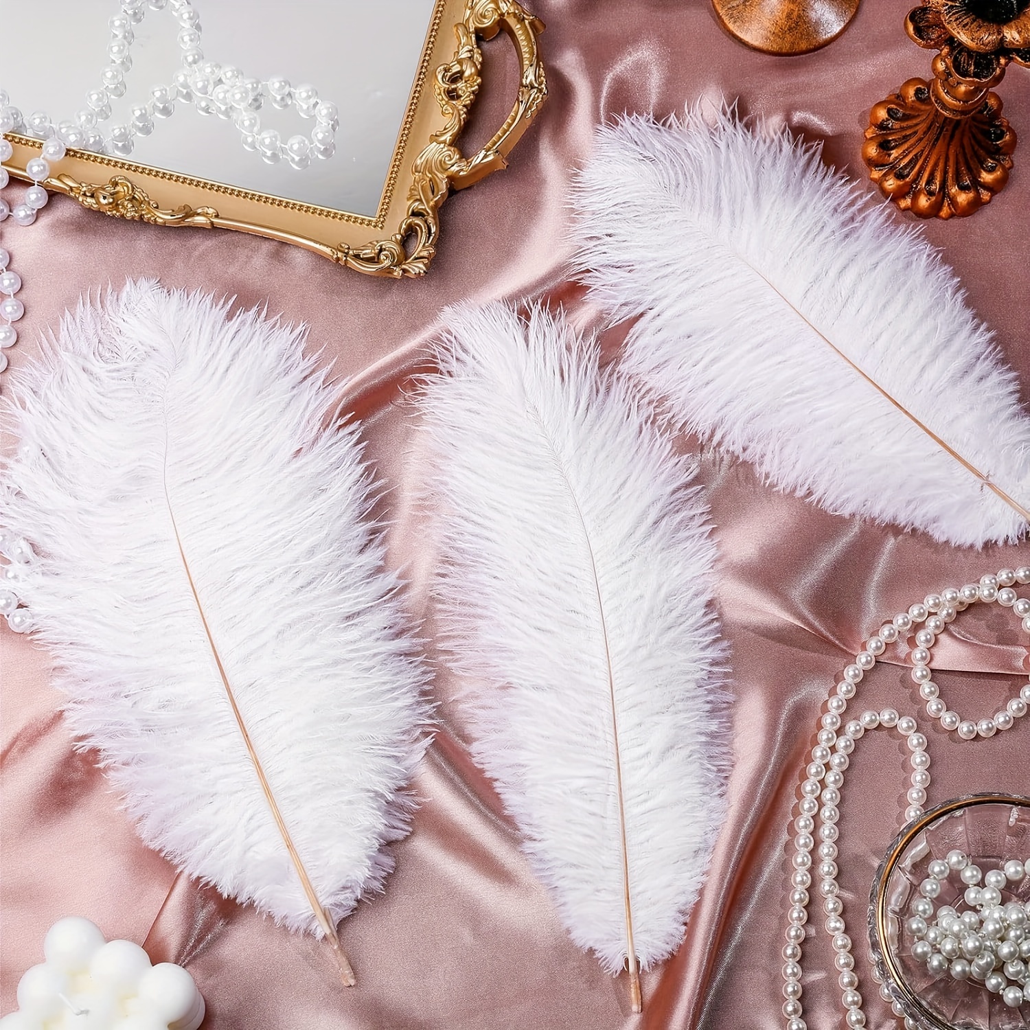 Natural Ostrich Feathers Bulk For Wedding Party Centerpieces - Temu