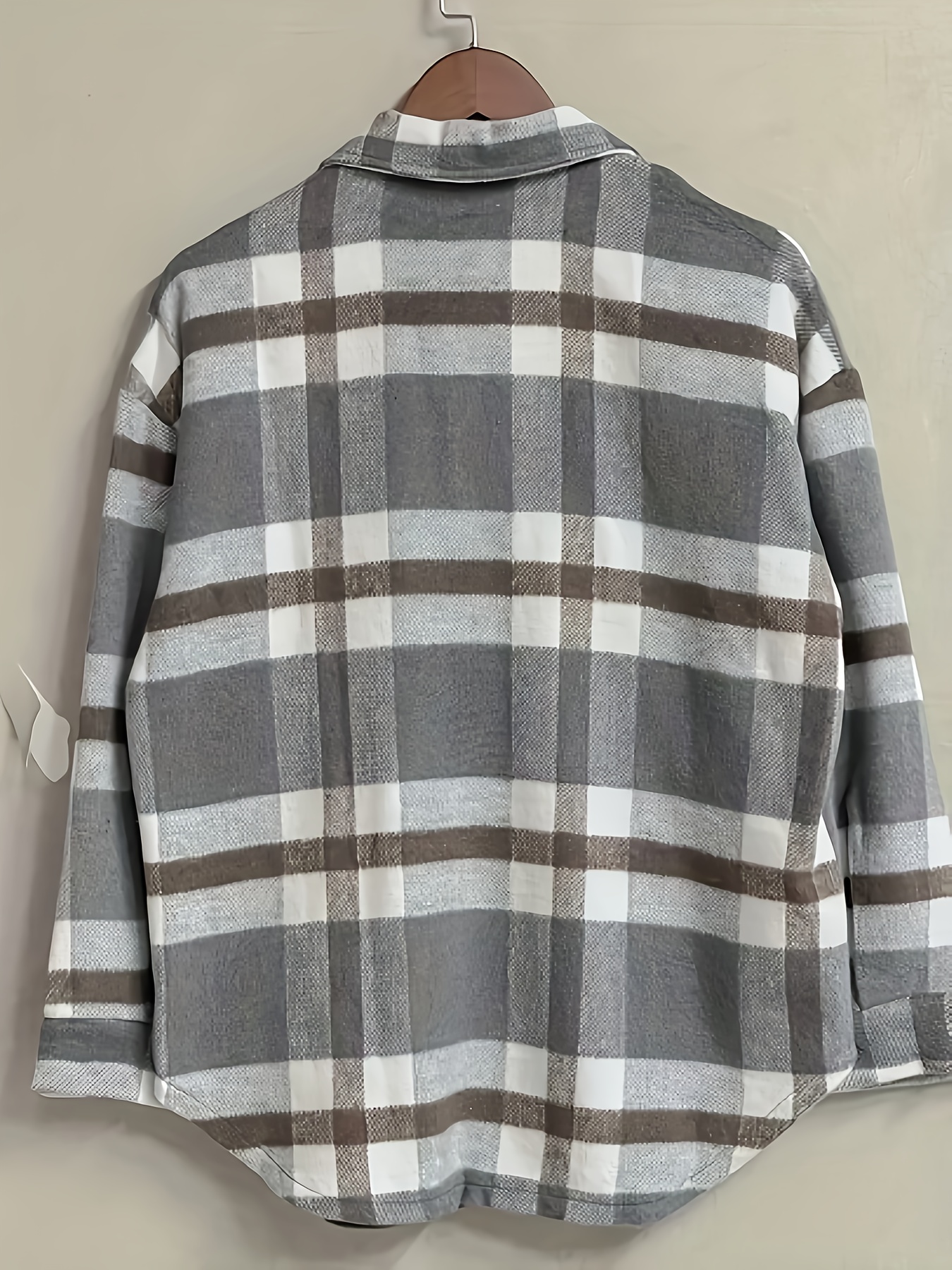 Plaid Pattern Button Front Shirt Casual Long Sleeve Drop - Temu