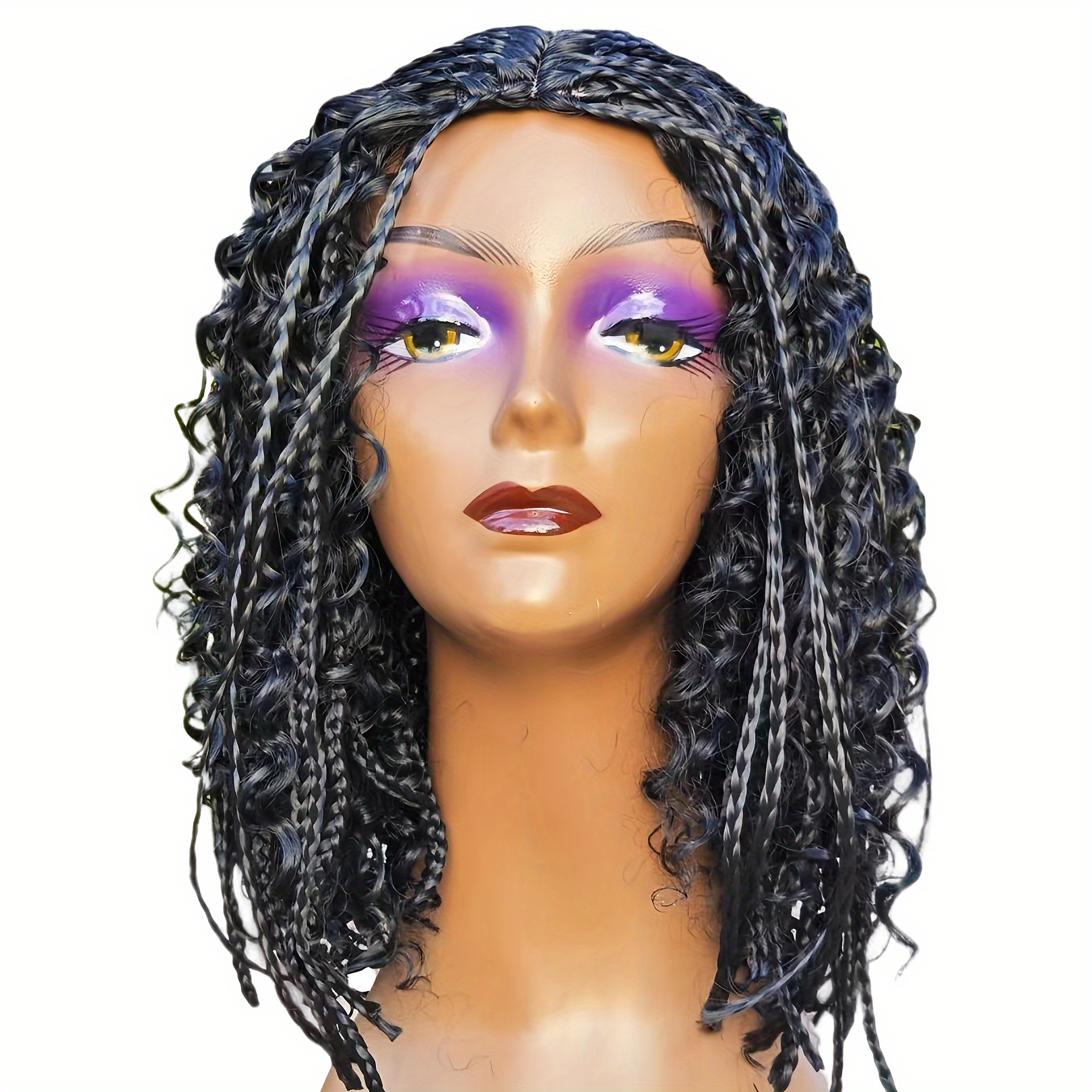 Micro Twist Wig afro Braided Wigs Micro Box Braids Wig - Temu