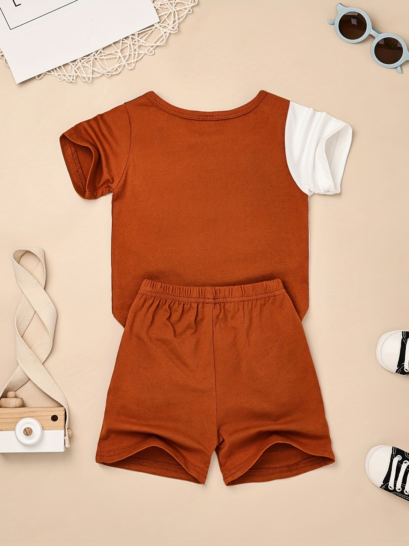 Baby and Infant Boys Burnt Orange Shorts