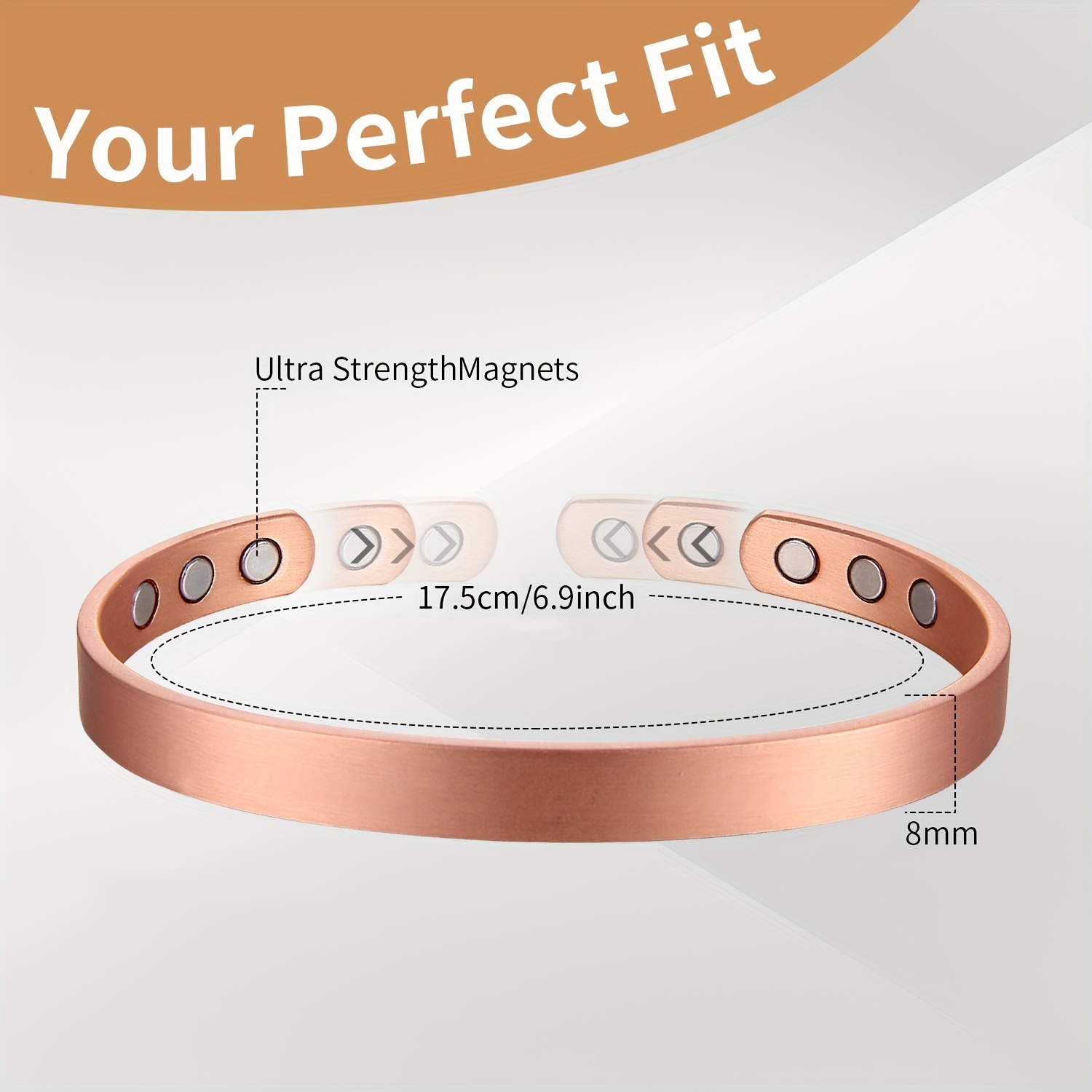 Copper Magnetic Bracelet Men Women Energy Pain Jewelry Decoration Mother's  Day