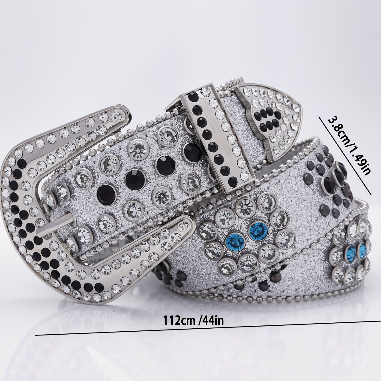 Popular Hip-hop Punk Rhinestone Buckle Men's Belt, Husband