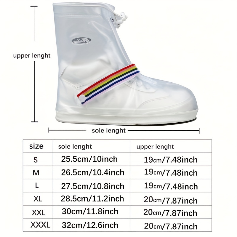 1 Pairs Waterproof Non-Slip Shoe Covers Reusable Outdoor Rainy Boots Rain  Boots Waterproof Shoe Cover Silicone Unisex Shoes Protectors( M/L/XL)