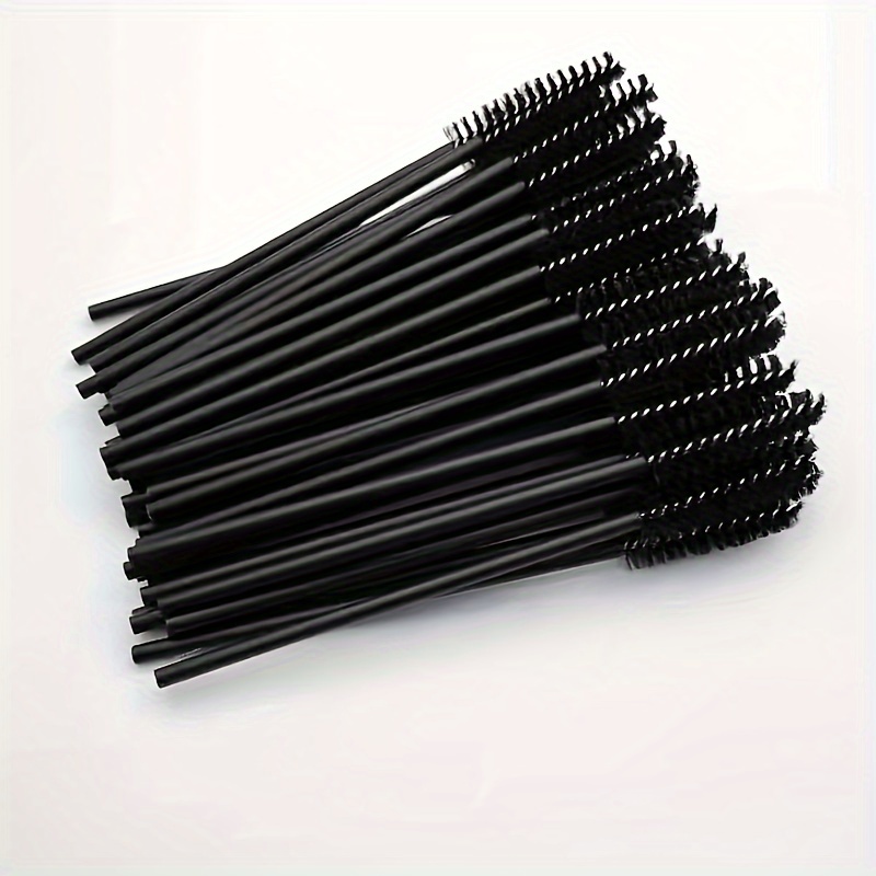 TEMU Set Of 25 Disposable Eyelash Brushes Featuring Hollow Handles - Vibrant Makeup Tools Ideal For Lash Extensions, Eyebrow Styling, And Beauty Uses