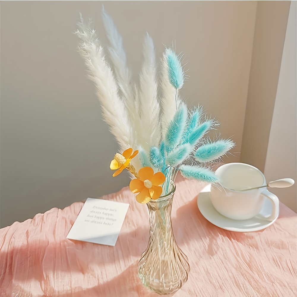 Dark Blue Lagurus Bunny Tails Dried Flowers Boho Home - Temu