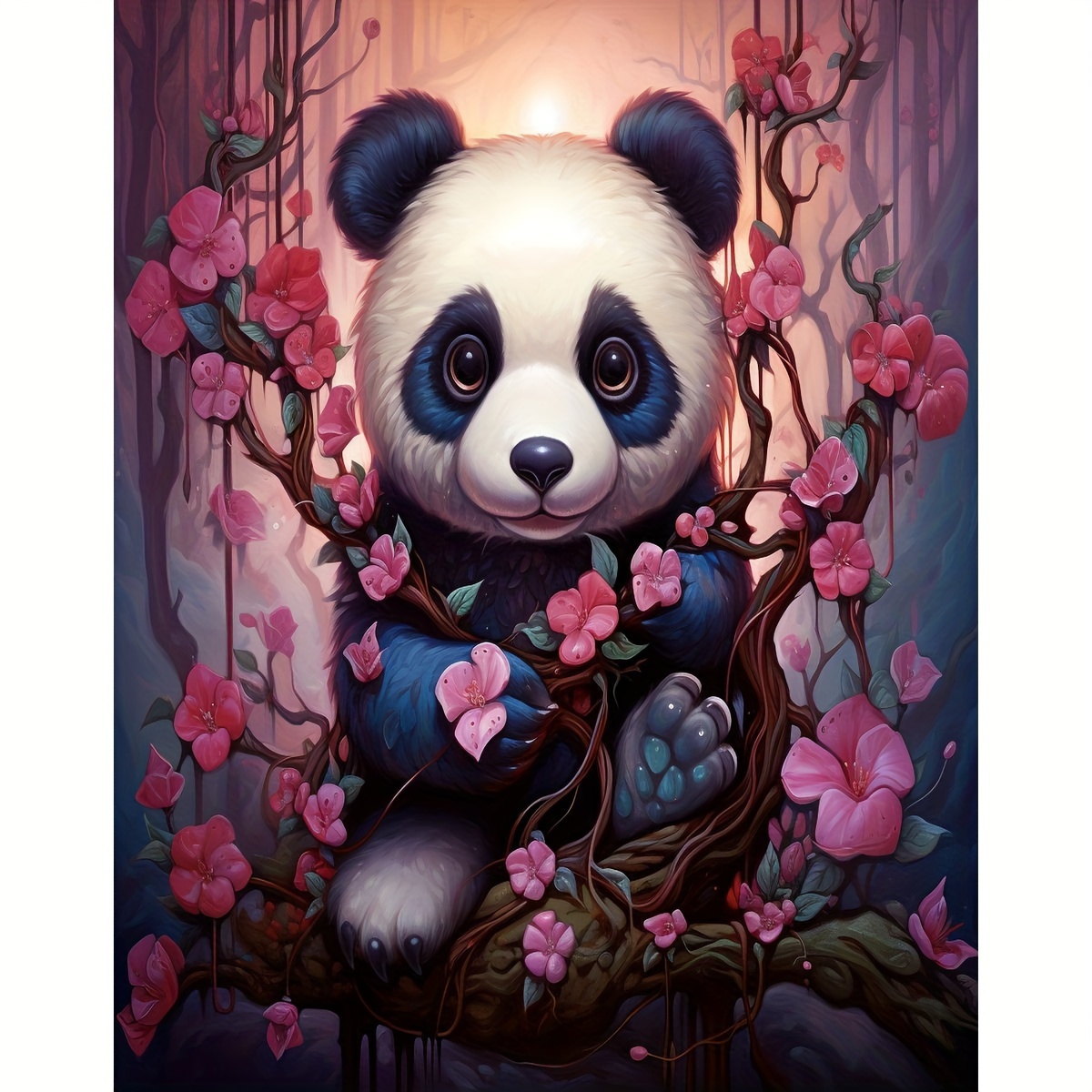 Small Panda Bird Window Cross Stitch Kit For Beginners Diy - Temu