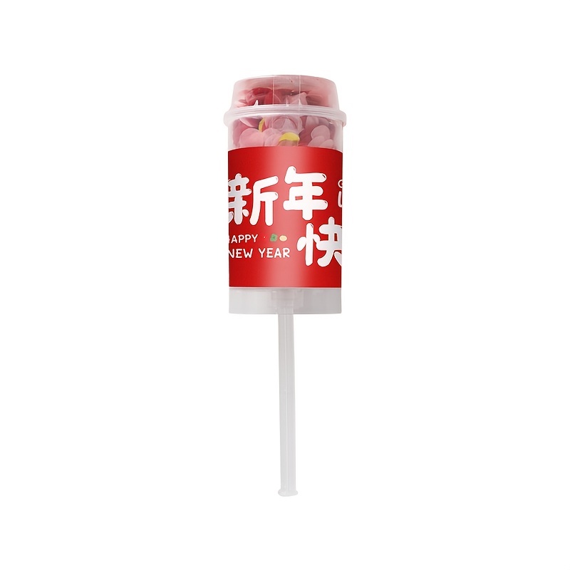 Chinese New Year Firecrackers with Spring Flower Blossoms