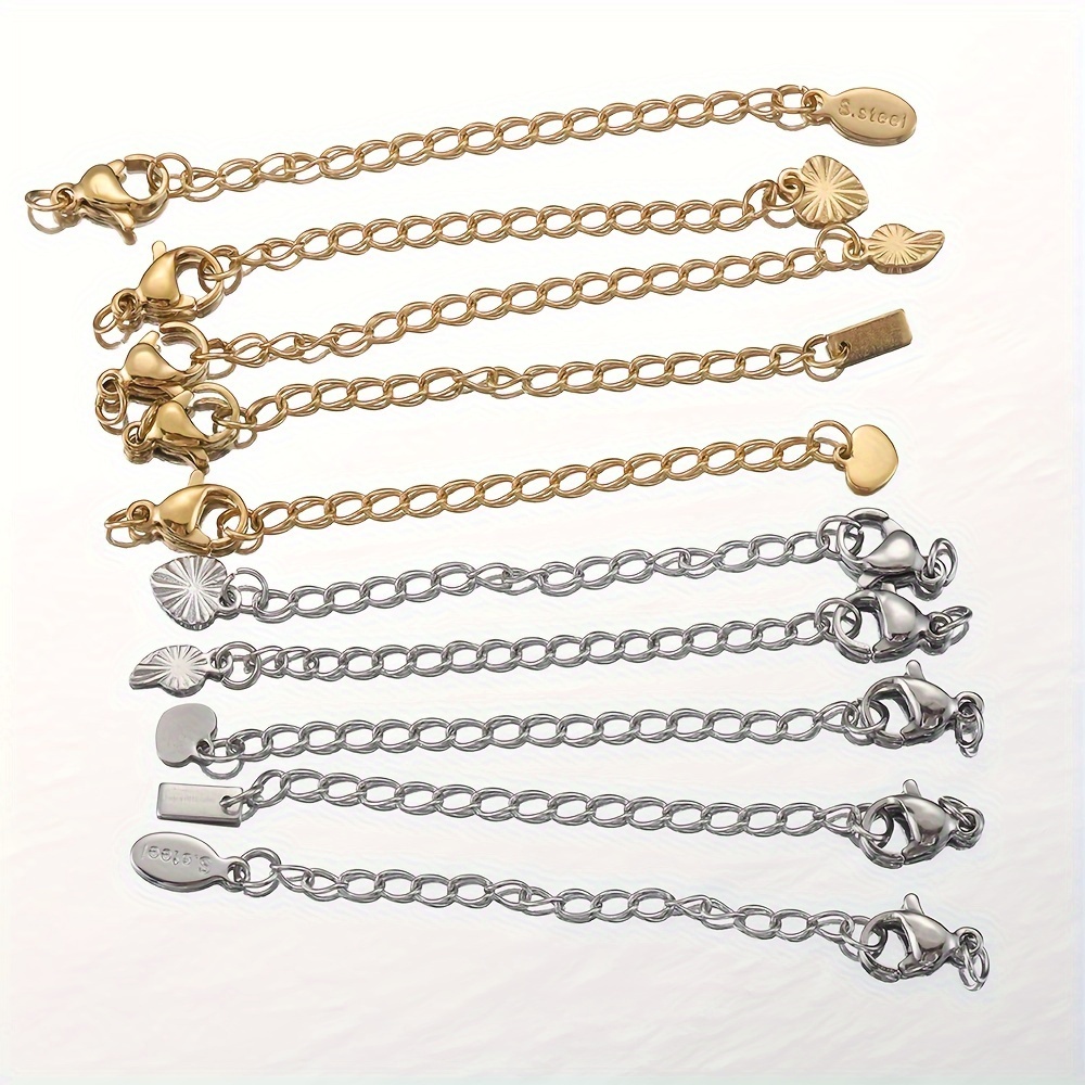Stainless Steel Extension Tail Chain Lobster Clasps - Temu