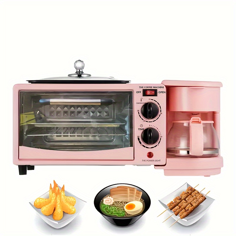 Multifunctional Electric Oven Cute Mini Small Oven Light Pink Toaster Oven  Electric Oven for Baking Bread