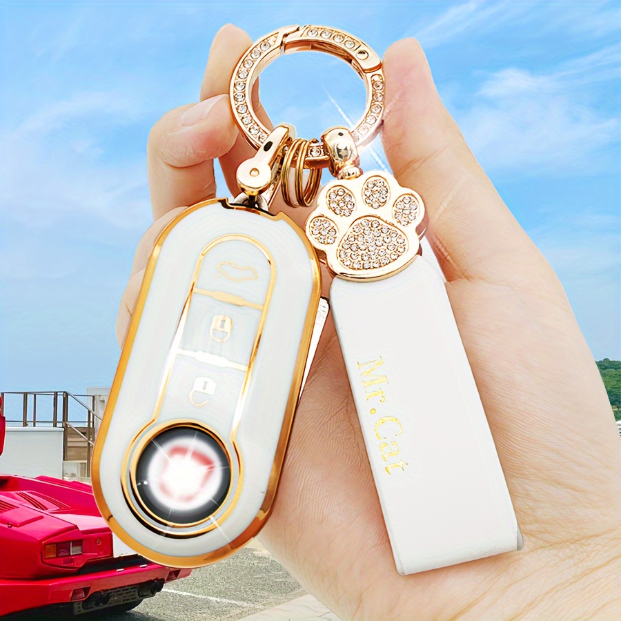 Coque de clé de voiture en TPU brillant compatible avec Fiat clés, 14,95 €