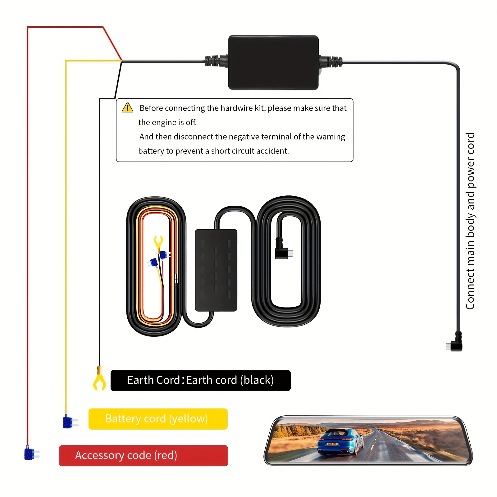 Mini-USB-Anschluss, Nur Für D530/A1] Dash Cam Hardwire Kit, Für 24H  Parküberwachung/Zeitraffer-Aufzeichnung, Unterspannungsschutz - Temu Austria