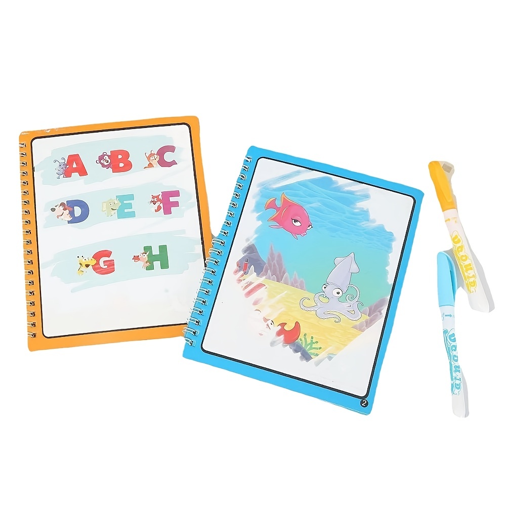 Magic Water Drawing Book Montessori Toy Reusable Color Book - Temu