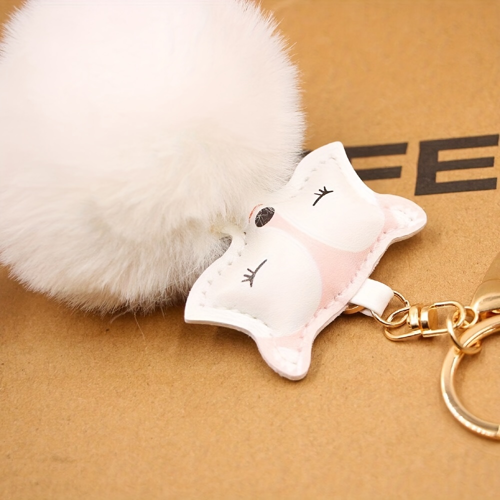 Kawaii Owl Pom Pom Keychain Women Girl Backpack Handbag Car Keys Decor  Animal Shaped Fluffy Plush Keyring Charm Accessories Gift - AliExpress