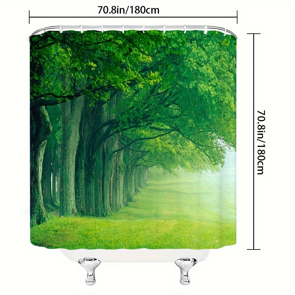 Natural Scenery Shower Curtain Water resistant Bathroom Temu New Zealand