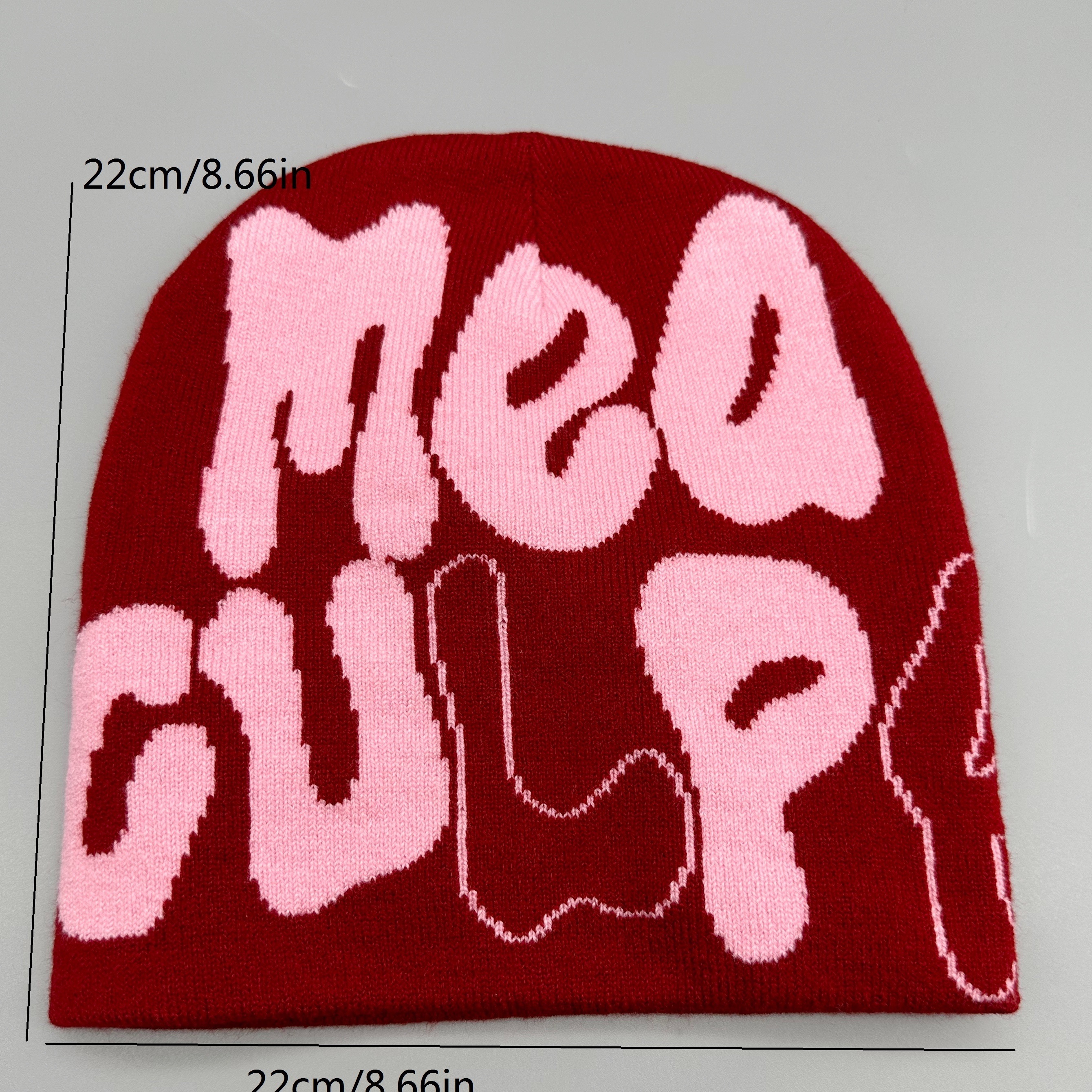Alphabet Jacquard Multicolor Knit Beanie