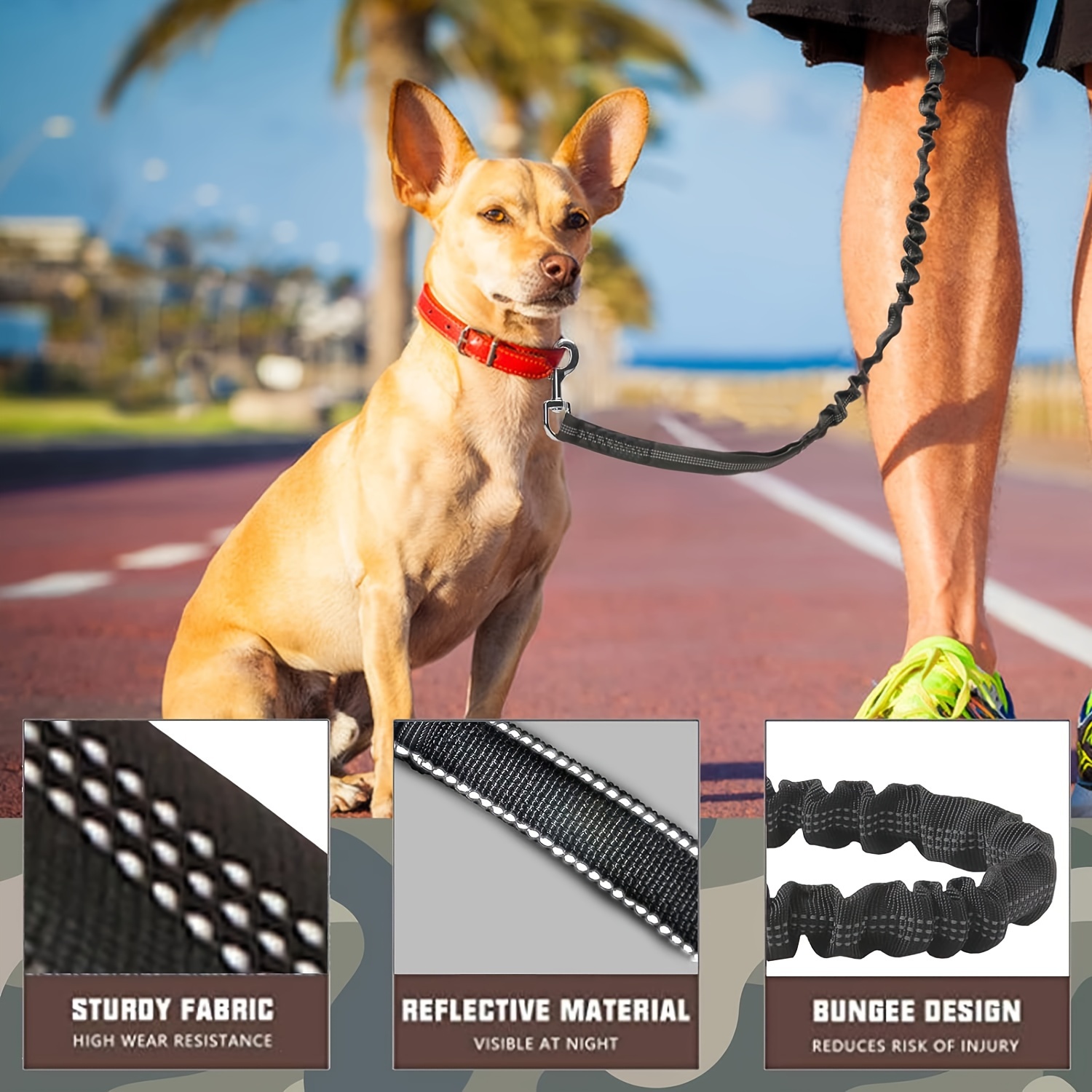 Bungee Dog Leash Heavy Duty for Large Dogs