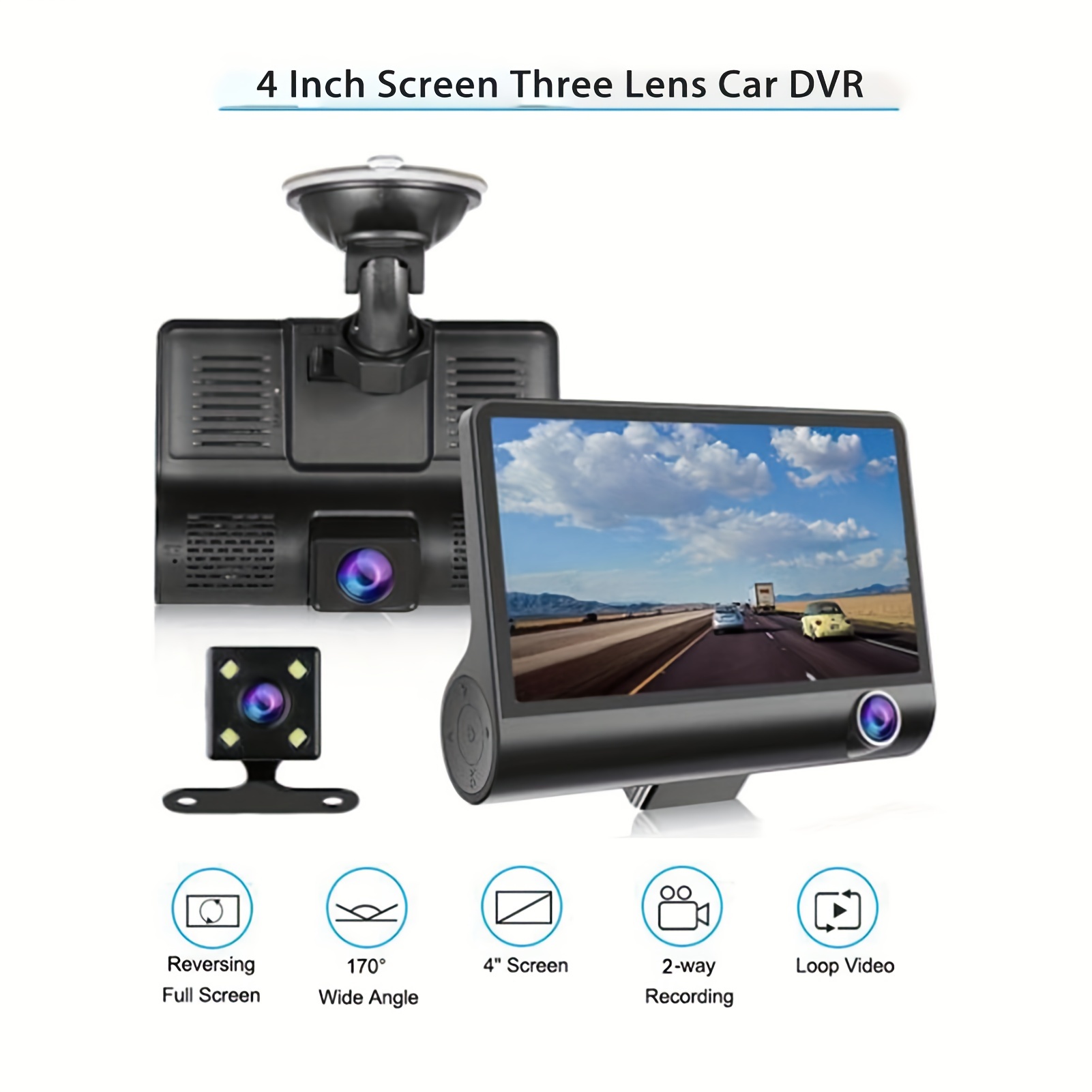 Binize Car Dash Front Camera with HD Image Monitor Loop Recording