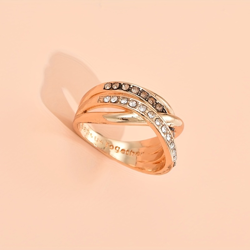 Men's Rhinestone Textured Couple Ring