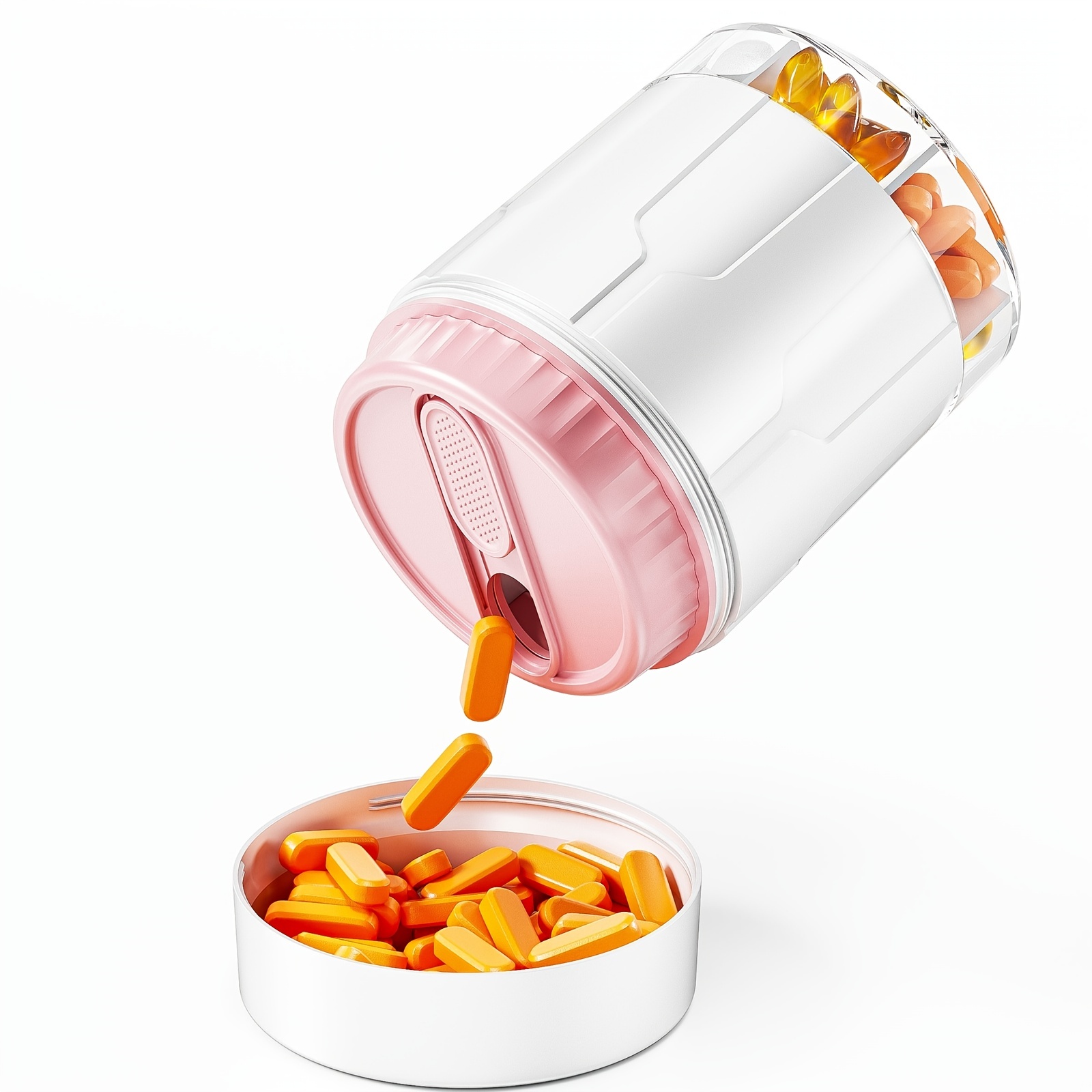 Supplement Bottle Organizer with 7 Compartments