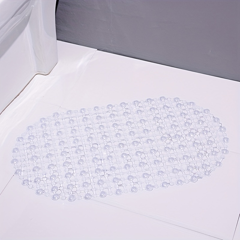 Non Slip Bath Tub Mat PVC Shower Mat With Drain Hole