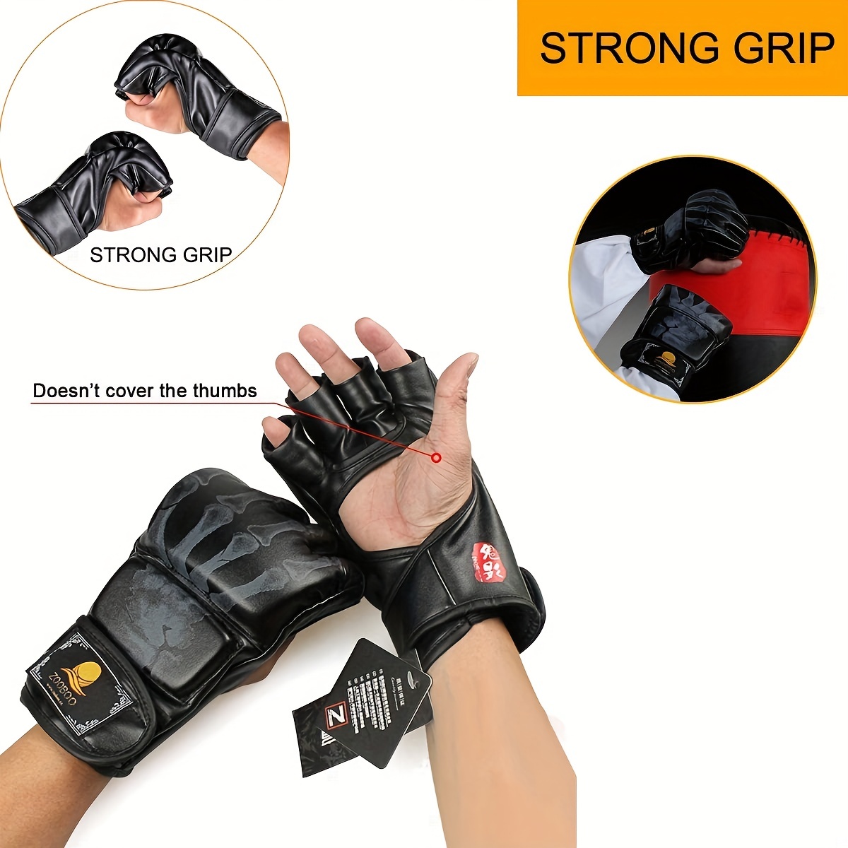 Guantes MMA, guantes de medio , protector de manos, guantes de