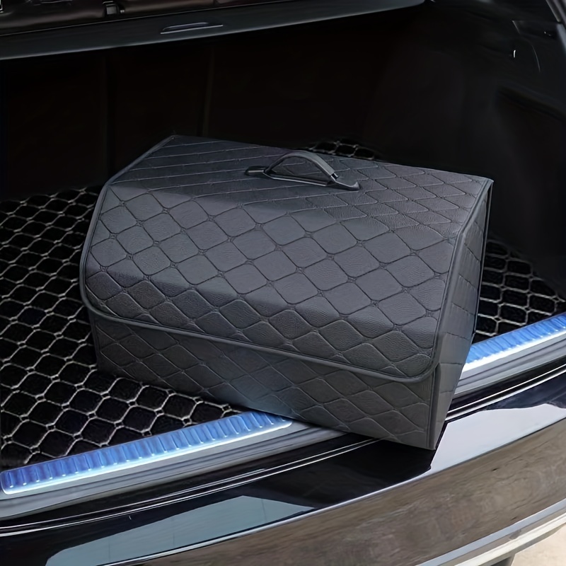 Vinsani Sac de rangement de coffre de voiture antidérapant pliable pour  coffre de rangement à outils, solution de tapis, sac de rangement pour  coffre de voiture, gris clair, taille L : 